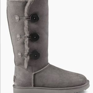 Grey tall Bailey button uggs
